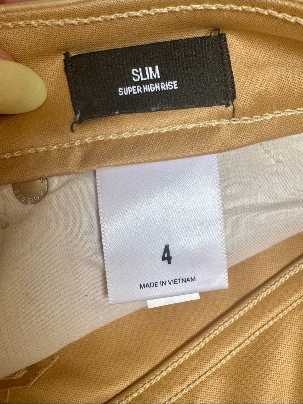 Y2K Express Gold Faux Leather Pants, Size 4